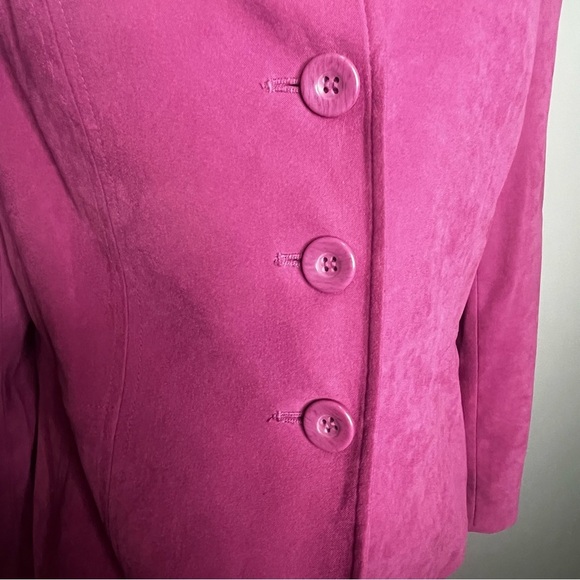 JM Collection Button Up Jacket Blazer Women 6 Purple Pink Fitted Career Business - Picture 6 of 8